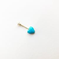 Image 3 of Large Sleeping Beauty Turquoise Bar Earring