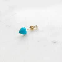 Image 5 of Large Sleeping Beauty Turquoise Bar Earring