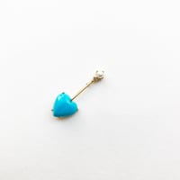 Image 1 of Large Sleeping Beauty Turquoise Bar Earring