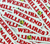 Weekend Millionaires Red Butterfly Stickers 