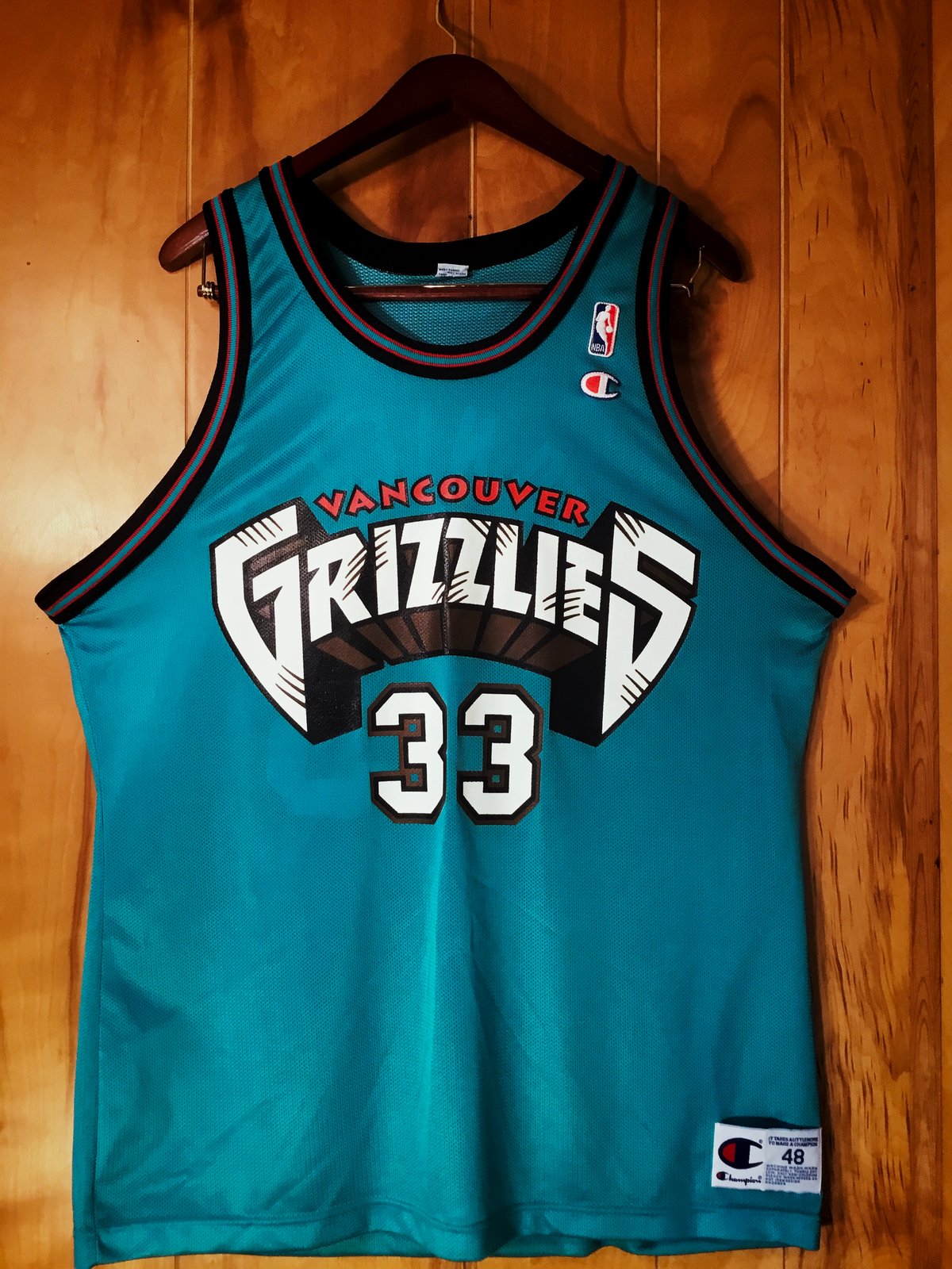 vancouver grizzlies champion jersey