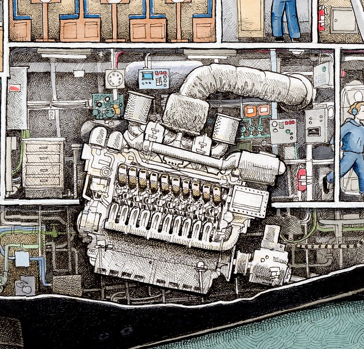 Coast Guard Cutter 12" X 18"