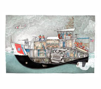Image 1 of Coast Guard Cutter 12" X 18"