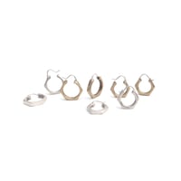 Image 1 of nut hoops ~silver or brass ~sm or lg