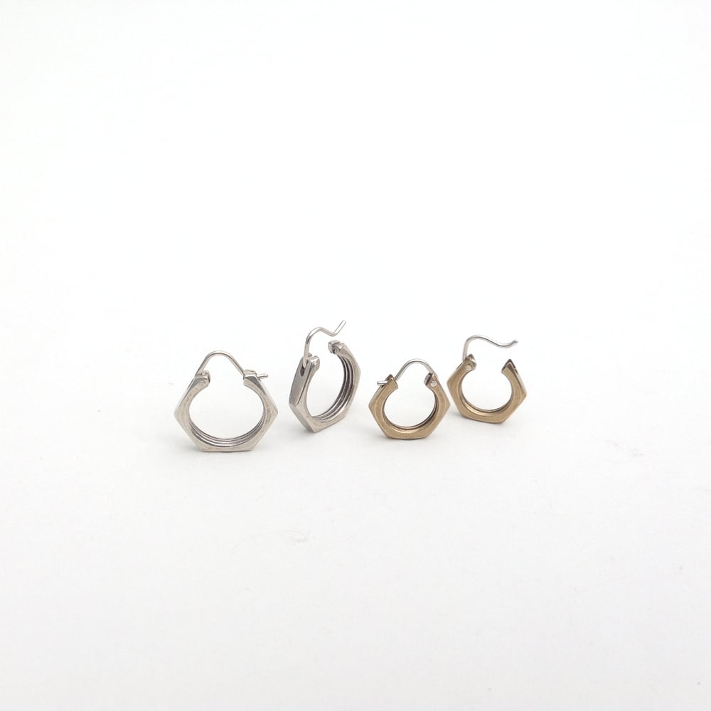 Image of nut hoops ~silver or brass ~sm or lg