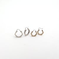 Image 2 of nut hoops ~silver or brass ~sm or lg