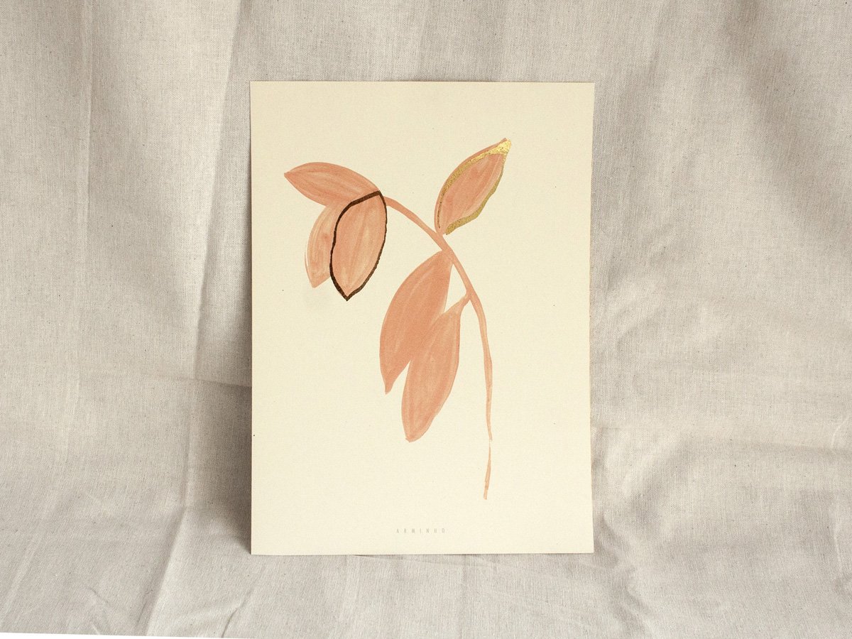 Image of Pink Gold Leaves