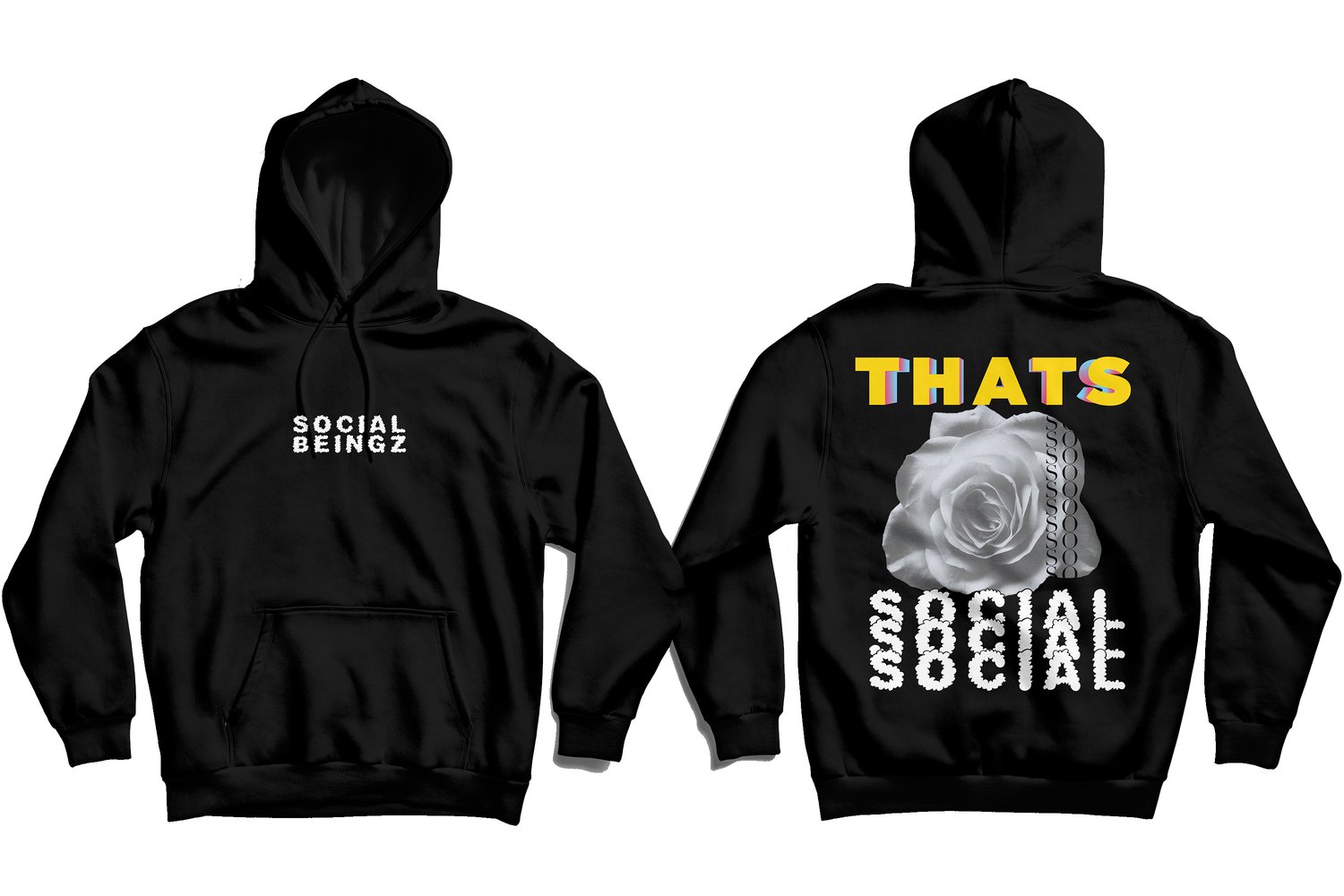 Image of THAT'S SO SOCIAL-Black Hoodie