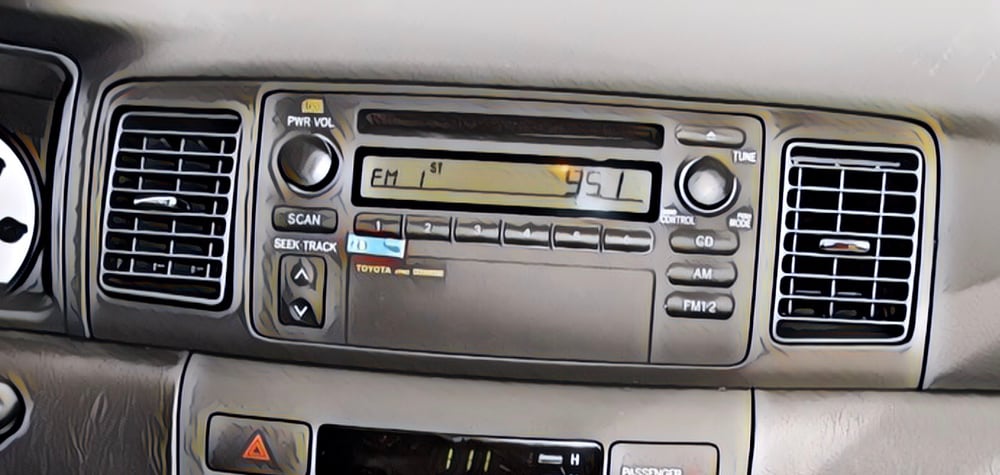 Image of 03-08 Corolla AC Vent tabs (chrome 4pc set)