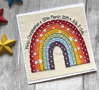 Image 1 of Rainbow new baby card 