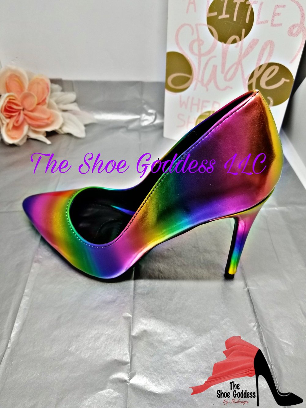 "Rae" Rainbow color pumps