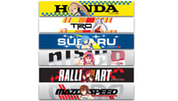 SUMMERSHOP RACE QUEEN V1 MITSUBISHI X SUBARU X MAZDA X NISSAN X TOYOTA X HONDA WINDSHIELD BANNER