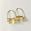 Lemon Quartz Nugget Hoops