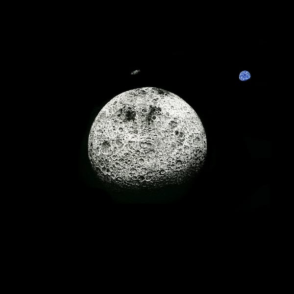 Image of Moon 'Orbit IV' - Original Drawing