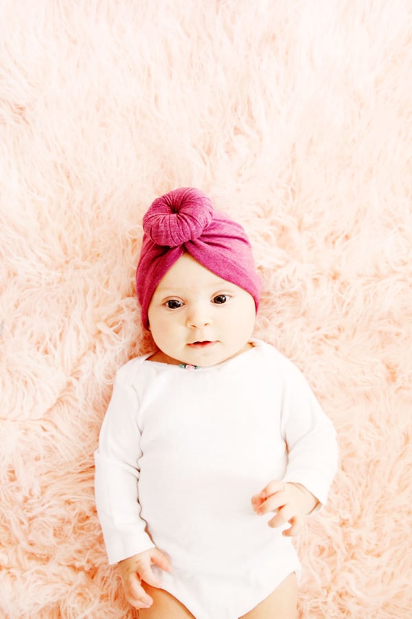 Image of Baby Top Knot Turban Style Headwrap Pattern