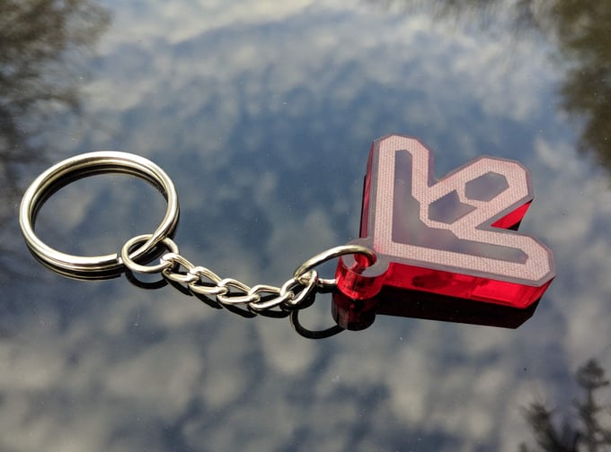 Image of Red DDR Arrow Keychain