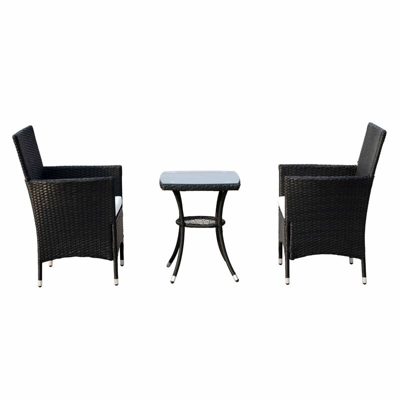 Mowgli 3 Piece Rattan Bistro Table And Chair Set With Cushion One Furniture Outlet Our item range is wide in numerous methods. one furniture outlet
