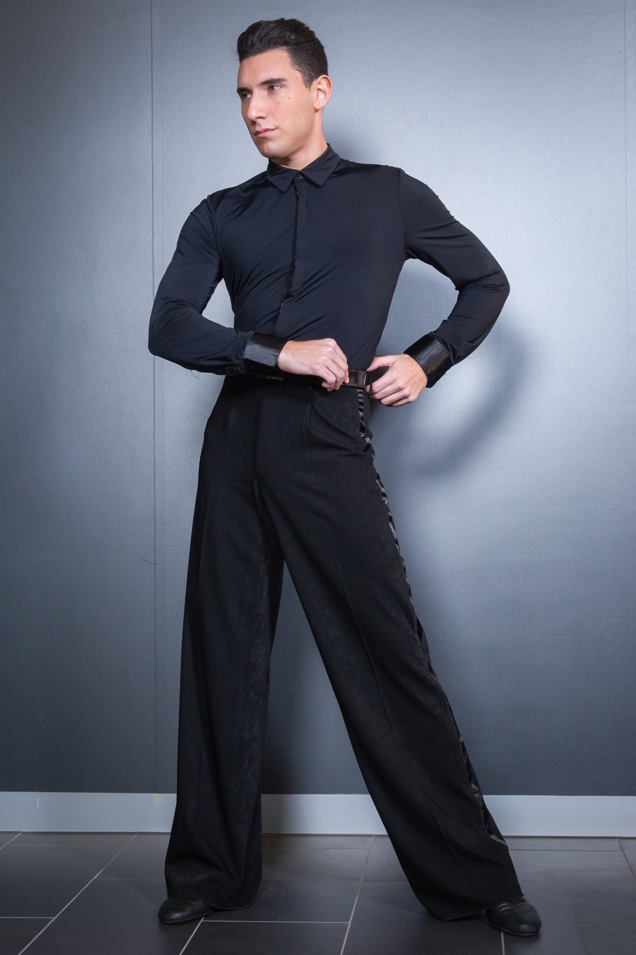 Image of Mens Stretch Shirt (E8132/E1297) Dancewear latin ballroom