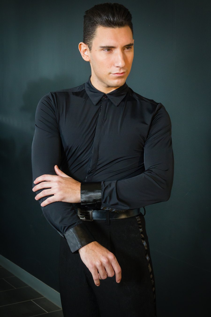 Image of Mens Stretch Shirt (E8132/E1297) Dancewear latin ballroom