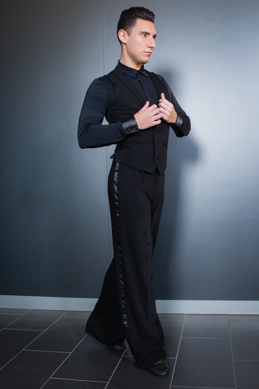 Image of Mens Stretch Shirt (E8132/E1297) Dancewear latin ballroom