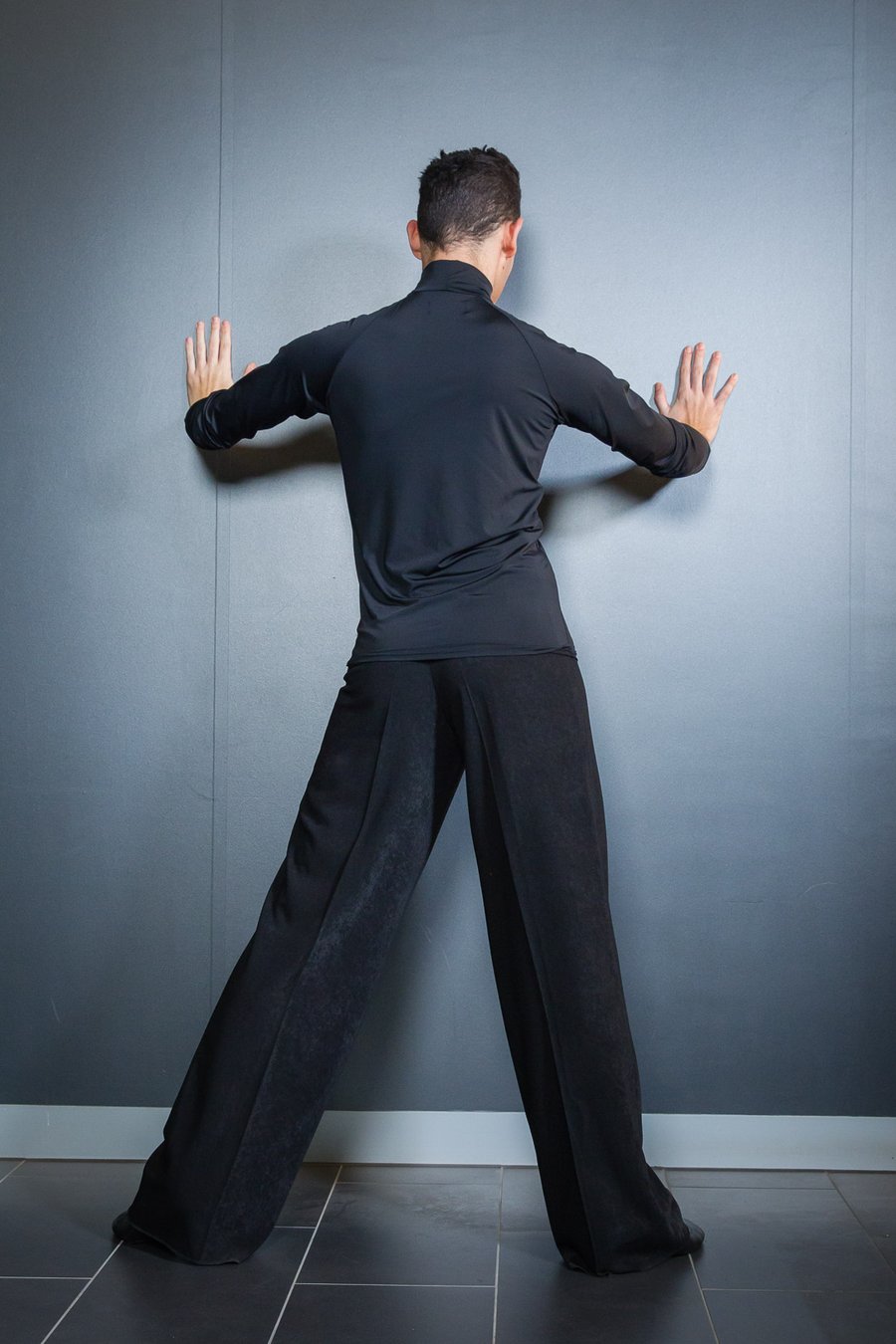 Image of Mens Funnel Neck Top (E1298/E8133) Dancewear latin ballroom