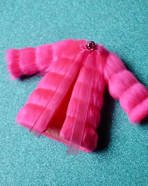 Image of LoungingLinda Panelled Faux Fur ~ Magenta