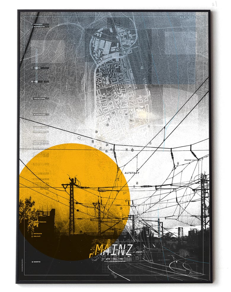 Image of Mainzmap Mainz Neustadt Plakat