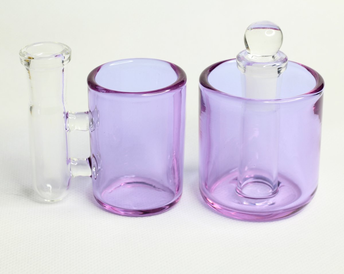 Purple Qtip & Iso Holder Greek Glass