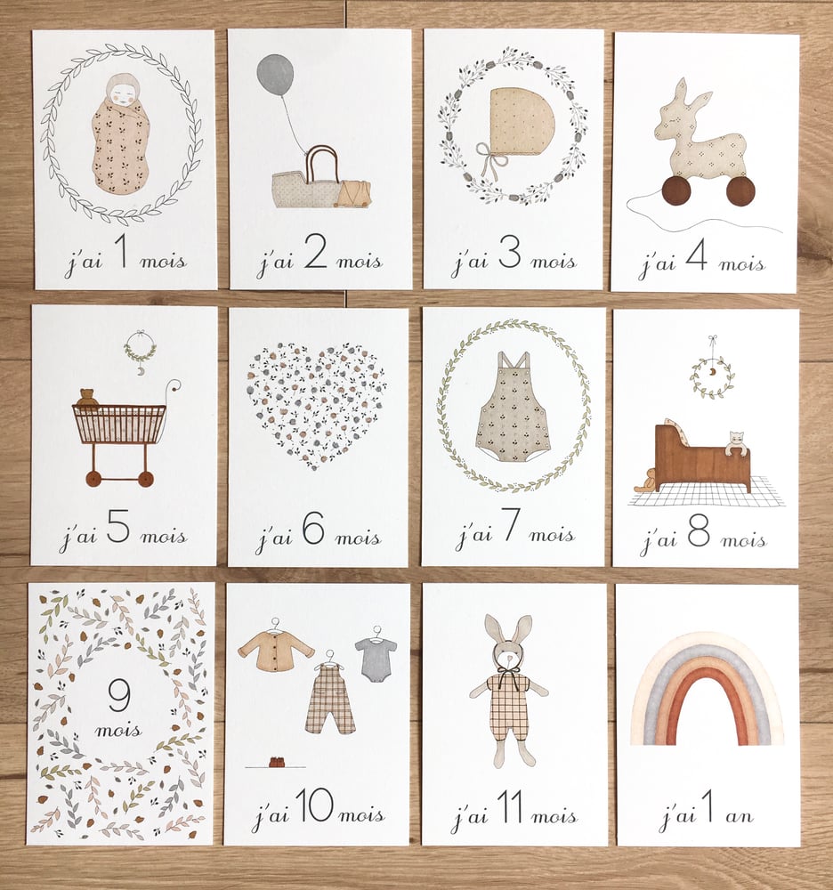 Cartes Étapes Mensuelles pour Bébé - Enfant – Pop Art Blocks