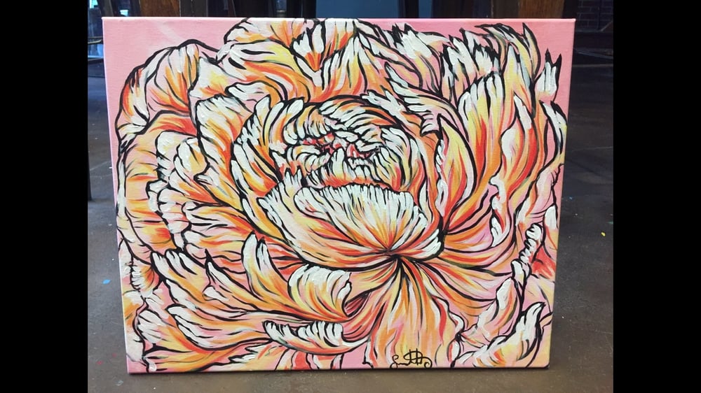 Image of This peony is on fireee