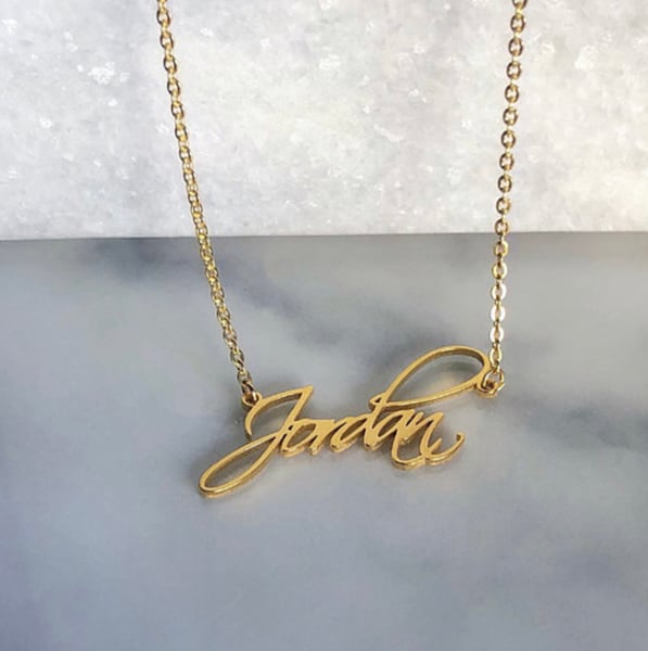 Image of Personalized “Script” Name Necklace 