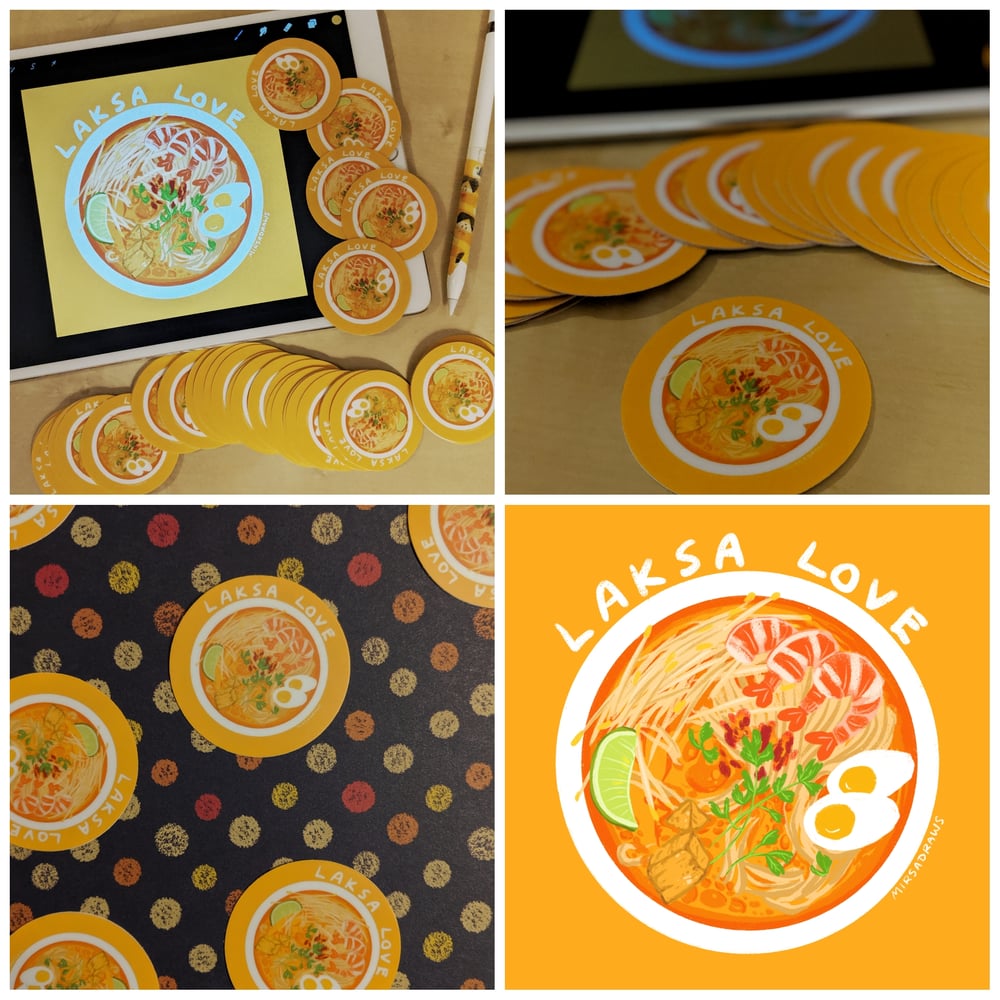 Image of laksa love sticker