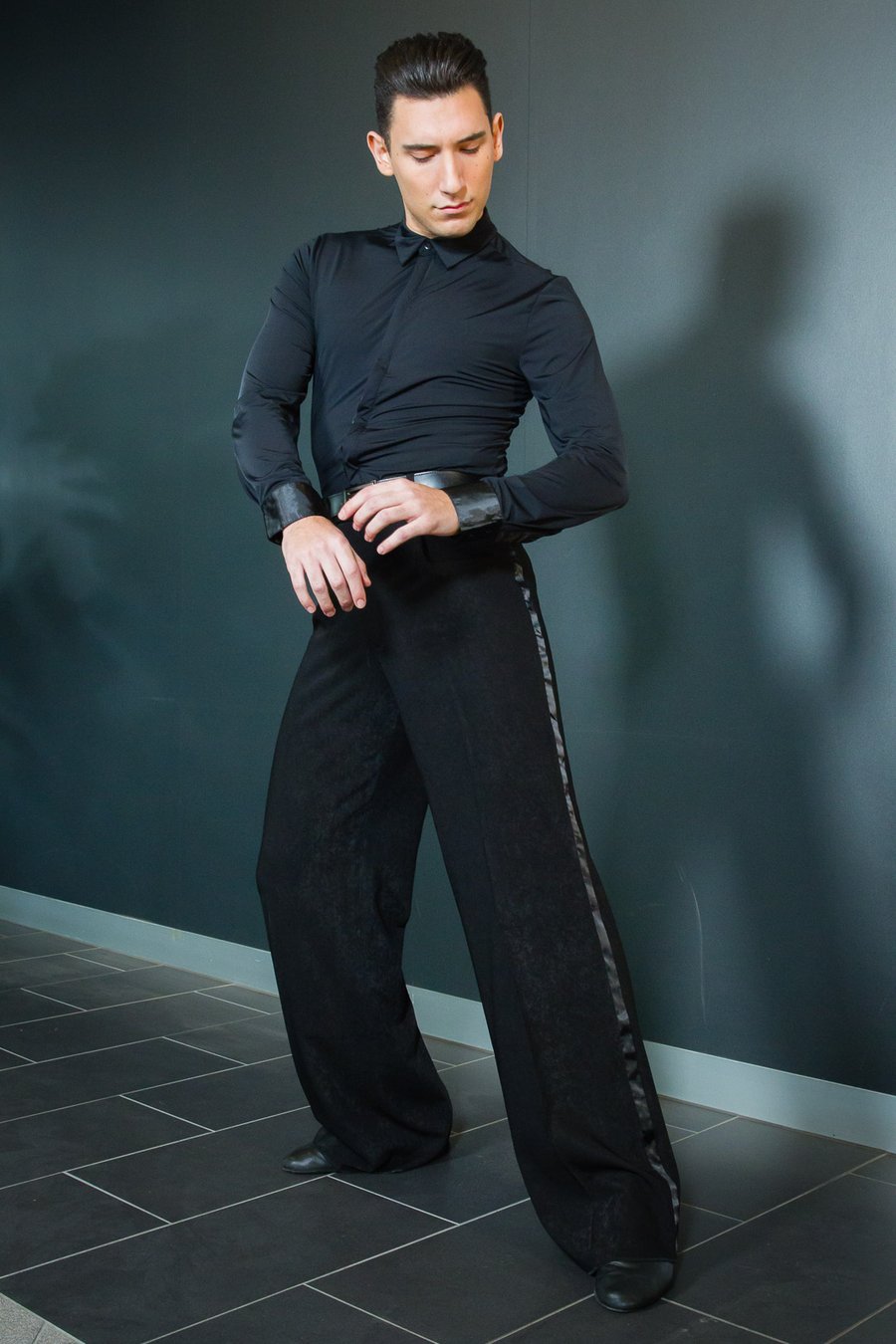 Image of Ballroom Pants w/Satin (B12019) Dancewear latin ballroom