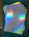 Free Shipping Hologram Eggshell Sticker Paper Sheet 100/200pcs