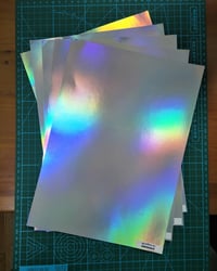 Image 1 of Free Shipping Hologram Eggshell Sticker Paper Sheet 100/200pcs
