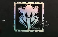 Image 2 of Custom Design Black Printing Hologram Destructible Eggshell Stickers