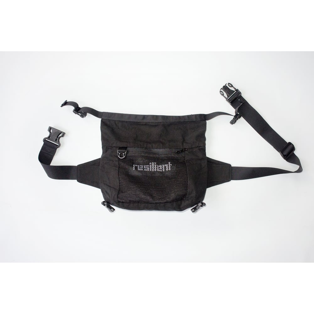 Image of garment dyed waist bag (black)
