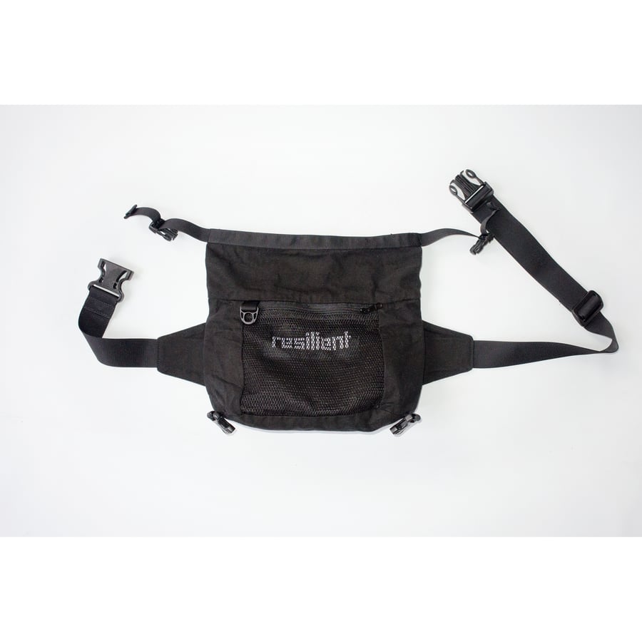 Image of garment dyed waist bag (black)
