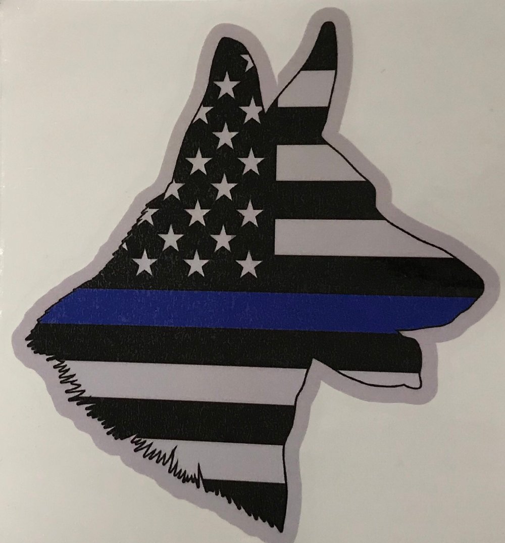 K9 Thin Blue Line Decal | Vantage Point Tactical Apparel
