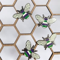 Image 3 of SUFFRAGETTE BEE PIN - EMMELINE'S  PANTRY CHARITY SPECIAL EDITION  