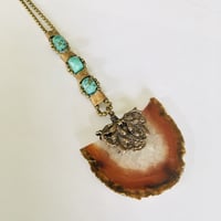 Image 4 of Stunning Turquoise/Geode Necklace 