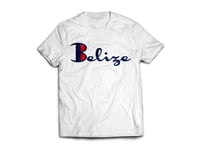 Belize - T-Shirt - White/Navy Blue(Red)