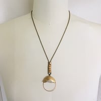 Image 2 of Rock Crystal Crescent Necklace 