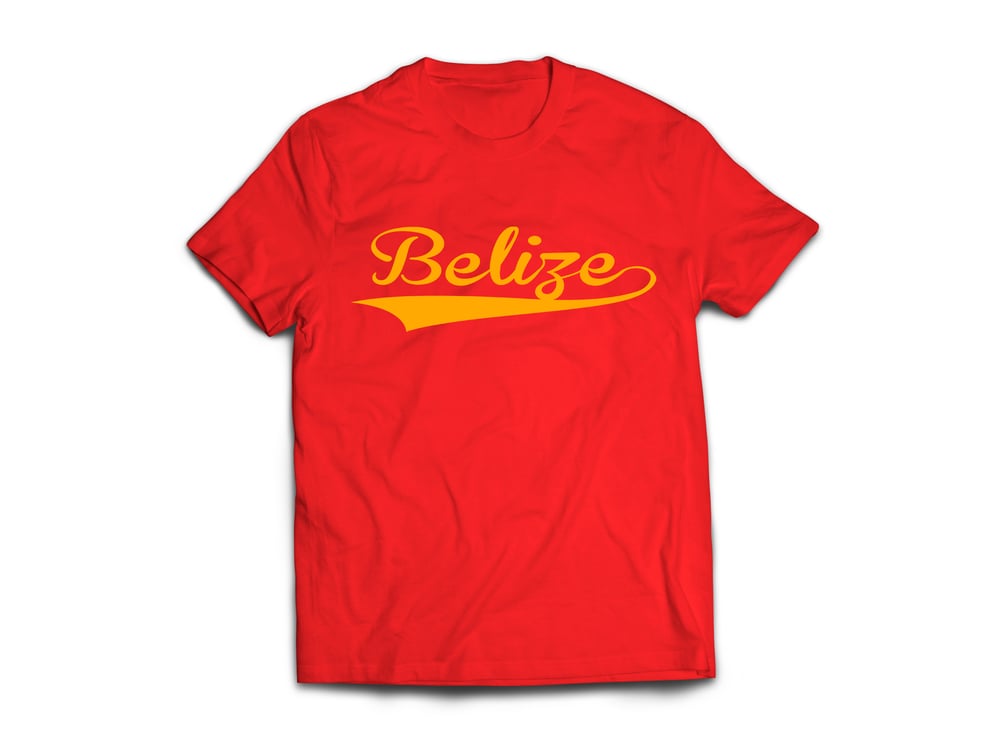 Image of Belize - T-Shirt - Red/Yellow Gold