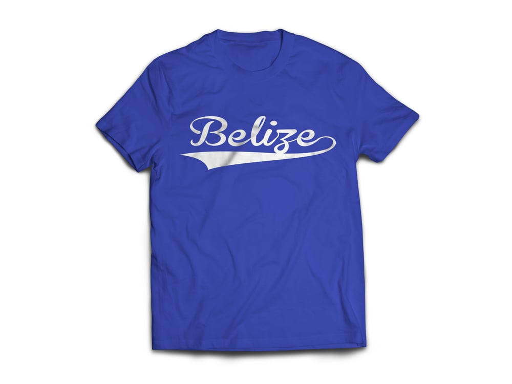 Image of Belize - T-Shirt - Royal Blue/White