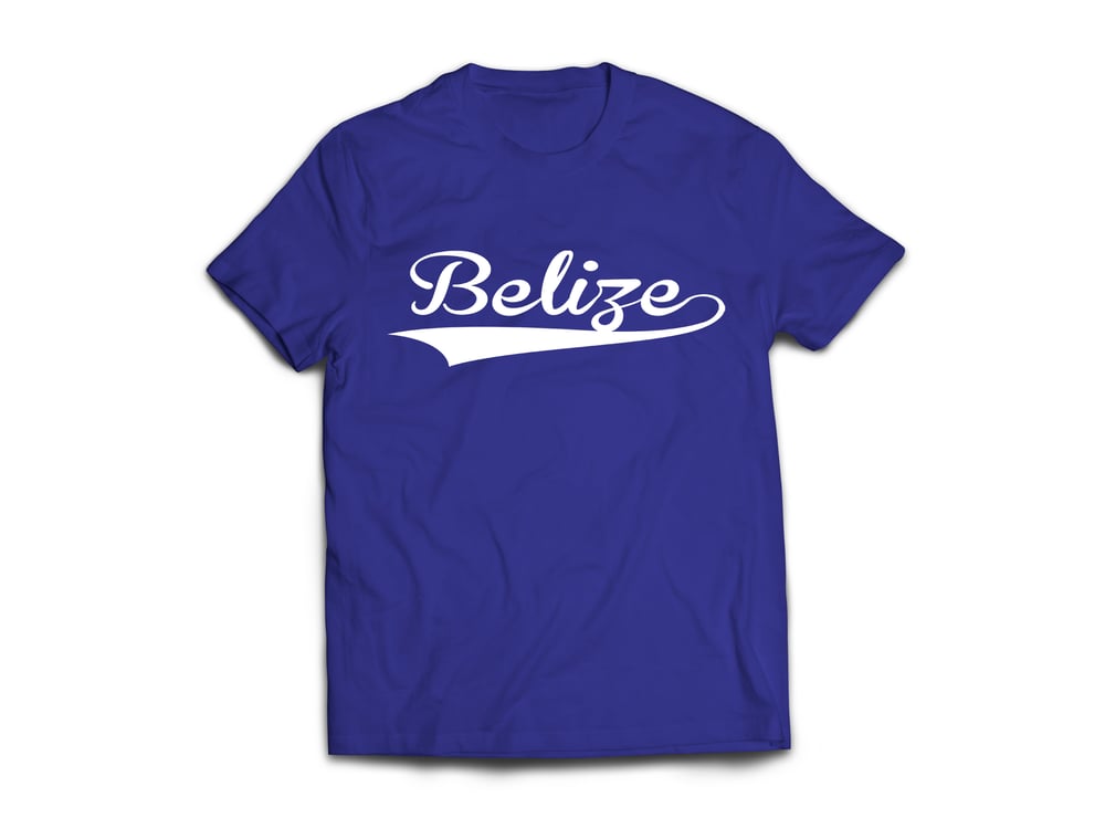 Image of Belize - T-Shirt - Navy Blue/White