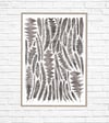 Charcoal Banksia Leaves Fine Art Print