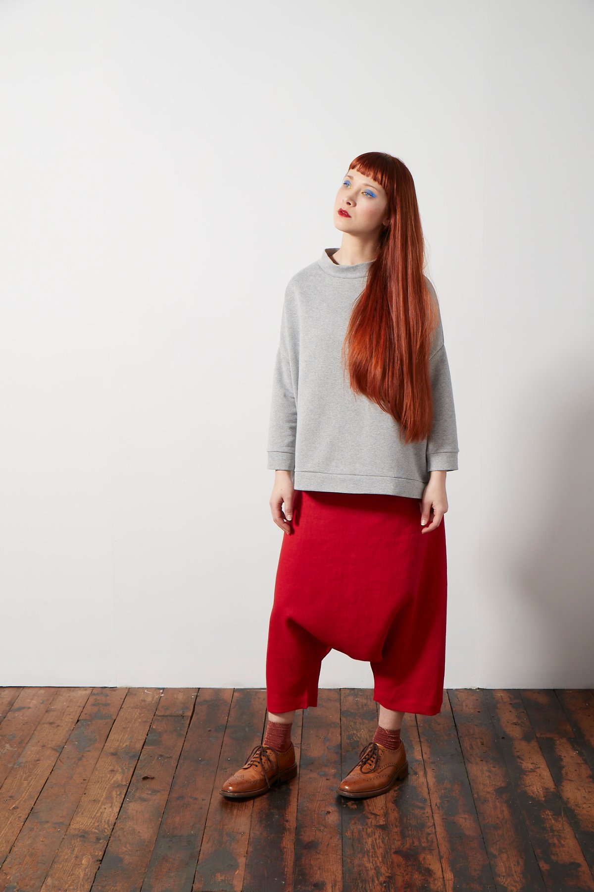 Image of Ruched Waist Sarouel Trousers