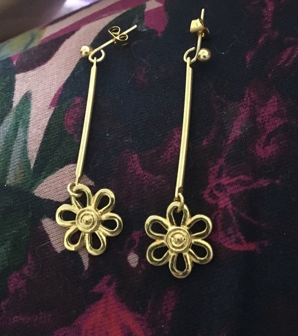 Image of Golden Flower studs