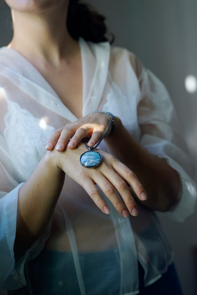 Image of Pendant Necklace inspired by water.